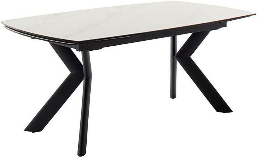 MCA furniture Eettafel OSSANA vierpoot tafel 180-260 cm Keramiek metaal eindschuif uittrekbaar tafelblad 13 mm 8-10 personen - Foto 6