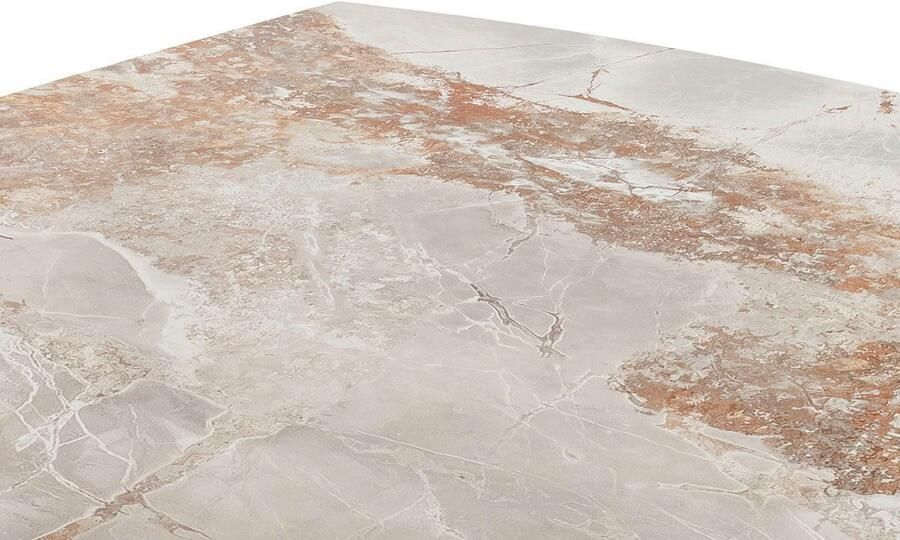 MCA furniture Eettafel OSSANA vierpoot tafel 180-260 cm Keramiek metaal eindschuif uittrekbaar tafelblad 13 mm 8-10 personen - Foto 6