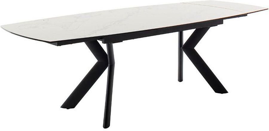 MCA furniture Eettafel OSSANA vierpoot tafel 180-260 cm Keramiek metaal eindschuif uittrekbaar tafelblad 13 mm 8-10 personen - Foto 9