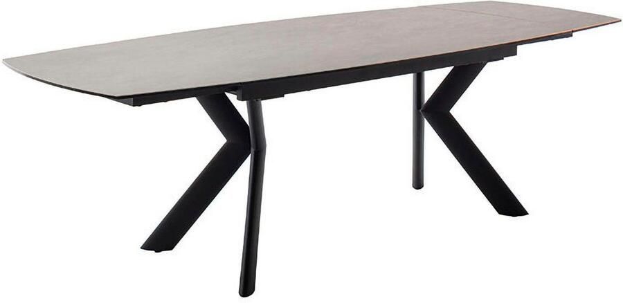 MCA furniture Eettafel OSSANA vierpoot tafel 180-260 cm Keramiek metaal eindschuif uittrekbaar tafelblad 13 mm 8-10 personen - Foto 8
