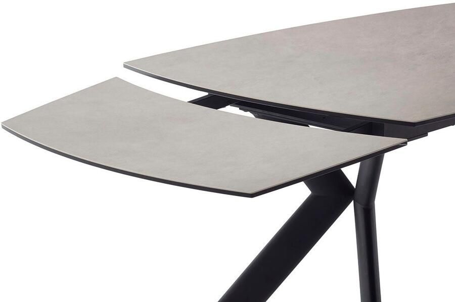 MCA furniture Eettafel OSSANA vierpoot tafel 180-260 cm Keramiek metaal eindschuif uittrekbaar tafelblad 13 mm 8-10 personen - Foto 4