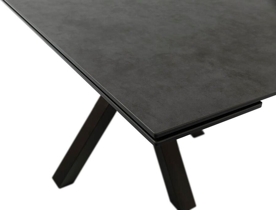 MCA furniture Eettafel PALLINI uitschuifbare tafel 90-150 cm Keramiek metaal lengteschuif uittrekbaar tafelblad 13 mm
