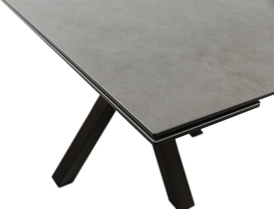 MCA furniture Eettafel PALLINI uitschuifbare tafel 90-150 cm Keramiek metaal lengteschuif uittrekbaar tafelblad 13 mm