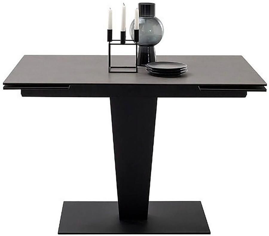 MCA furniture Eettafel PESARO uitschuifbare tafel met voet 120-180 cm Keramiek roestvrij staal eindschuif uittrekbaar tafelblad 14 mm - Foto 10