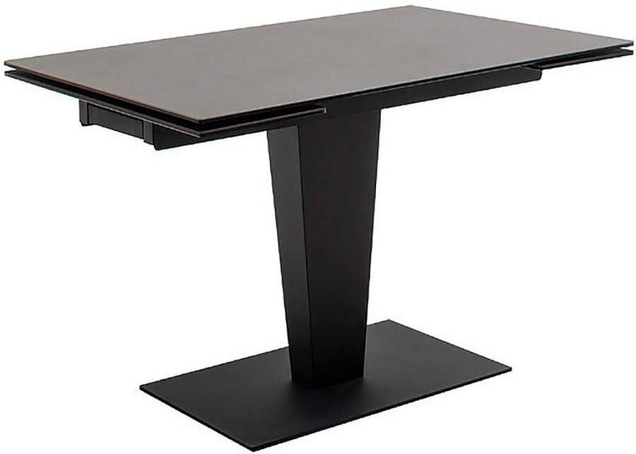 MCA furniture Eettafel PESARO uitschuifbare tafel met voet 120-180 cm Keramiek roestvrij staal eindschuif uittrekbaar tafelblad 14 mm - Foto 2