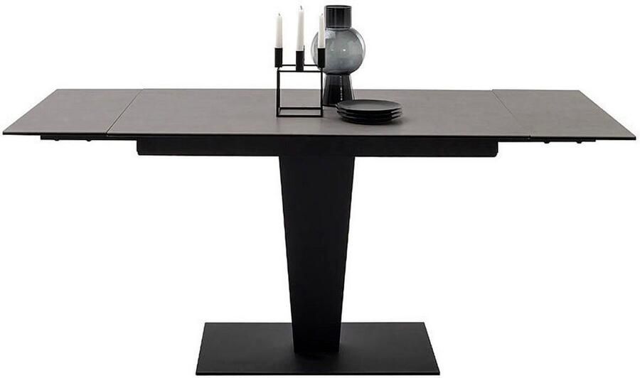 MCA furniture Eettafel PESARO uitschuifbare tafel met voet 120-180 cm Keramiek roestvrij staal eindschuif uittrekbaar tafelblad 14 mm - Foto 8