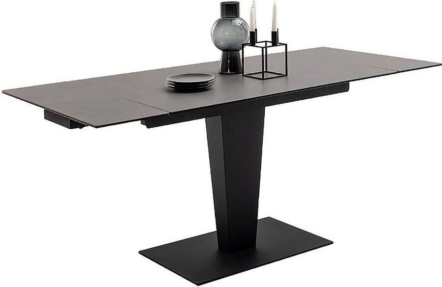 MCA furniture Eettafel PESARO uitschuifbare tafel met voet 120-180 cm Keramiek roestvrij staal eindschuif uittrekbaar tafelblad 14 mm - Foto 7