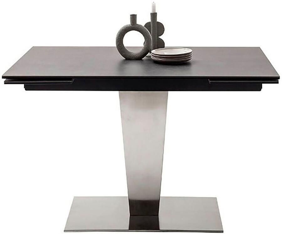 MCA furniture Eettafel PESARO uitschuifbare tafel met voet 120-180 cm Keramiek roestvrij staal eindschuif uittrekbaar tafelblad 14 mm - Foto 10