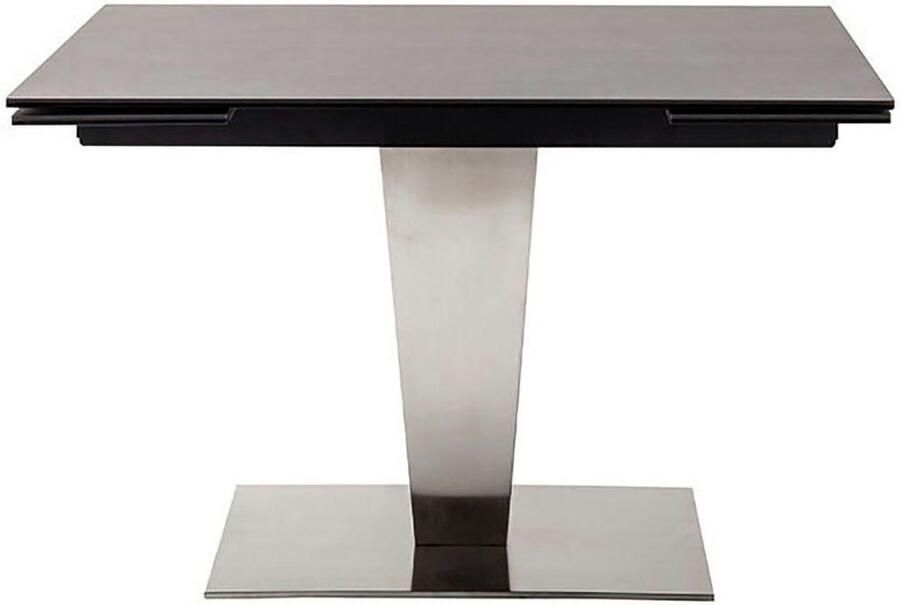 MCA furniture Eettafel PESARO uitschuifbare tafel met voet 120-180 cm Keramiek roestvrij staal eindschuif uittrekbaar tafelblad 14 mm - Foto 3
