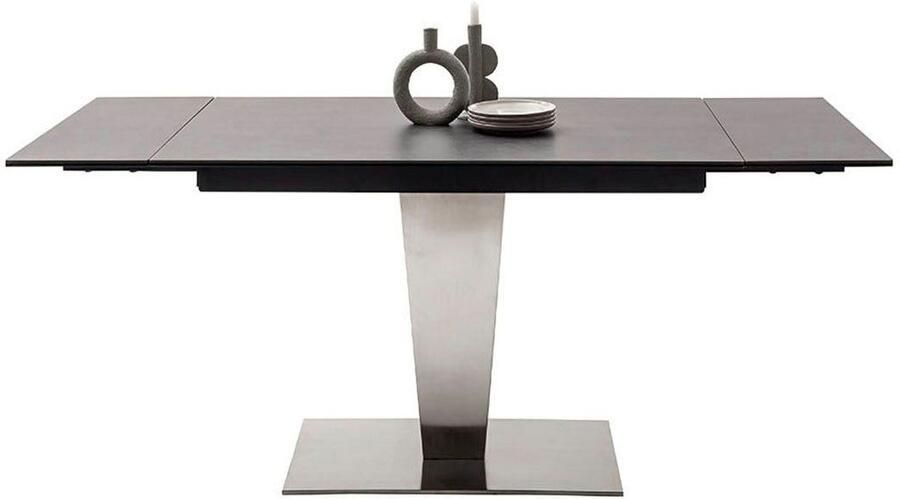 MCA furniture Eettafel PESARO uitschuifbare tafel met voet 120-180 cm Keramiek roestvrij staal eindschuif uittrekbaar tafelblad 14 mm - Foto 9