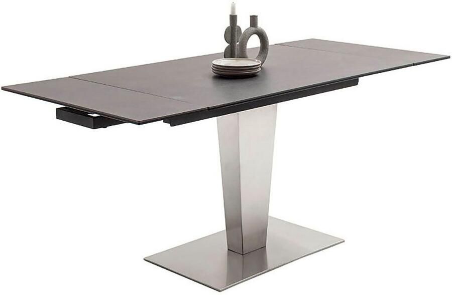MCA furniture Eettafel PESARO uitschuifbare tafel met voet 120-180 cm Keramiek roestvrij staal eindschuif uittrekbaar tafelblad 14 mm - Foto 7