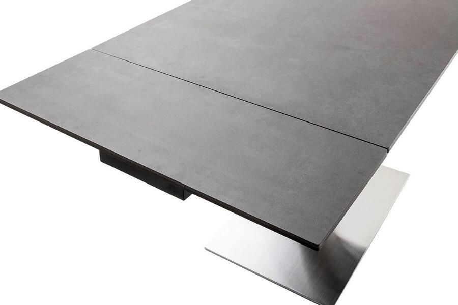 MCA furniture Eettafel PESARO uitschuifbare tafel met voet 120-180 cm Keramiek roestvrij staal eindschuif uittrekbaar tafelblad 14 mm - Foto 6