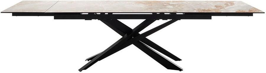 MCA furniture Eettafel TESERO uitschuifbare tafel 200-300 cm Keramiek metaal marmer-look uittrekbaar belastbaar tot 100 kg 10-12 personen - Foto 9