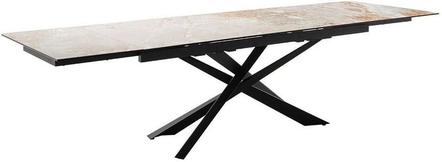 MCA furniture Eettafel TESERO uitschuifbare tafel 200-300 cm Keramiek metaal marmer-look uittrekbaar belastbaar tot 100 kg 10-12 personen - Foto 8
