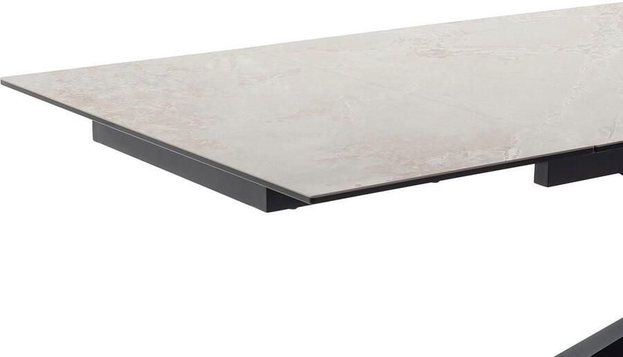 MCA furniture Eettafel TESERO uitschuifbare tafel 200-300 cm Keramiek metaal marmer-look uittrekbaar belastbaar tot 100 kg 10-12 personen - Foto 4