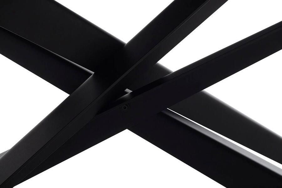 MCA furniture Eettafel TESERO uitschuifbare tafel 200-300 cm Keramiek metaal marmer-look uittrekbaar belastbaar tot 100 kg 10-12 personen