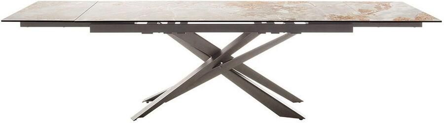 MCA furniture Eettafel TESERO uitschuifbare tafel 200-300 cm Keramiek roestvrij staal marmer-look uittrekbaar belastbaar tot 100 kg 10-12 personen - Foto 10