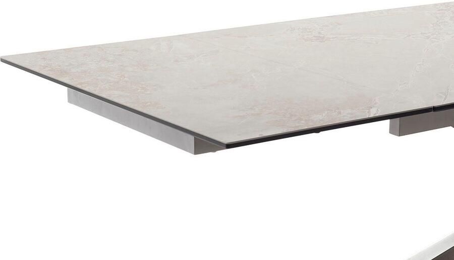 MCA furniture Eettafel TESERO uitschuifbare tafel 200-300 cm Keramiek roestvrij staal marmer-look uittrekbaar belastbaar tot 100 kg 10-12 personen - Foto 4