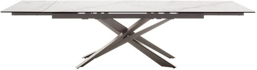 MCA furniture Eettafel TESERO uitschuifbare tafel 200-300 cm Keramiek roestvrij staal marmer-look uittrekbaar belastbaar tot 100 kg 10-12 personen - Foto 10