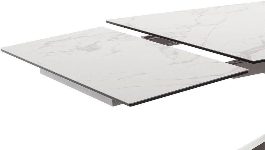 MCA furniture Eettafel TESERO uitschuifbare tafel 200-300 cm Keramiek roestvrij staal marmer-look uittrekbaar belastbaar tot 100 kg 10-12 personen - Foto 5