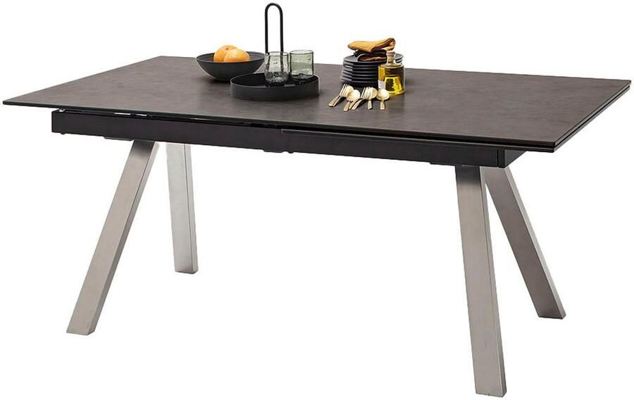 MCA furniture Eettafel TOBAGO uitschuiftafel 180-260 cm Keramiek roestvrij staal uitschuifbaar tafelblad 13 mm - Foto 2