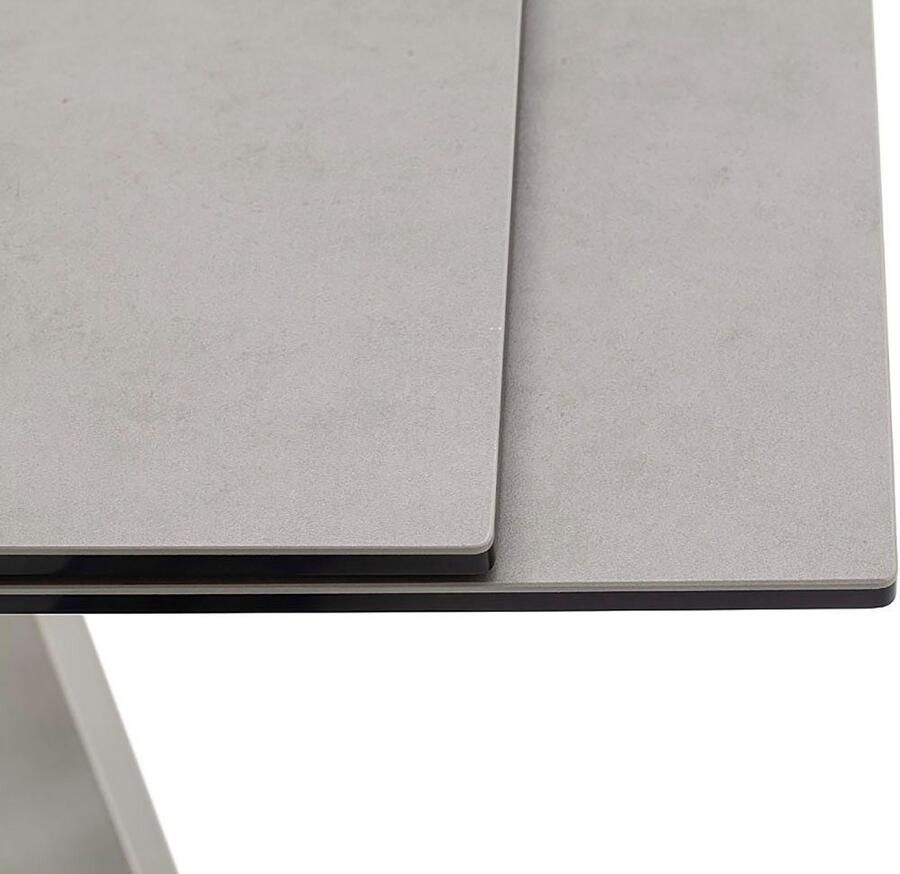 MCA furniture Eettafel TOBAGO uitschuiftafel 180-260 cm Keramiek roestvrij staal uitschuifbaar tafelblad 13 mm