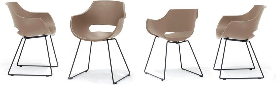MCA furniture Kuipstoel Rockville 4-set schaats kunststof belastbaarheid 120 kg zithoogte ca. 46 cm (set 4 stuks) - Foto 5