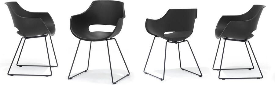 MCA furniture Kuipstoel Rockville 4-set schaats kunststof belastbaarheid 120 kg zithoogte ca. 46 cm (set 4 stuks) - Foto 6