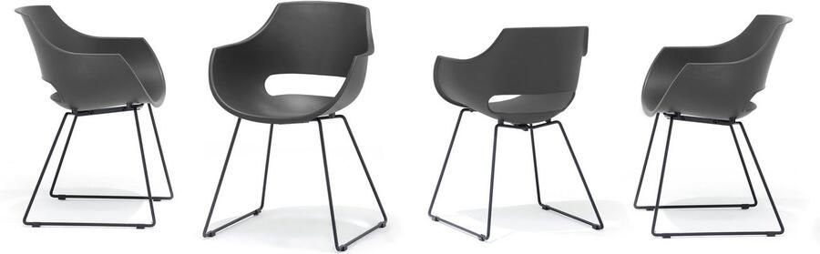 MCA furniture Kuipstoel Rockville 4-set schaats kunststof belastbaarheid 120 kg zithoogte ca. 46 cm (set 4 stuks) - Foto 6