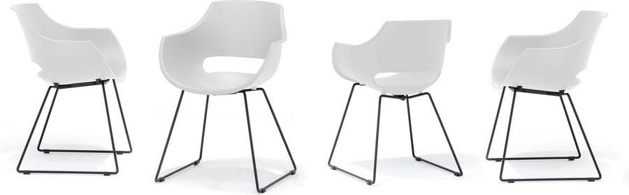MCA furniture Kuipstoel Rockville 4-set schaats kunststof belastbaarheid 120 kg zithoogte ca. 46 cm (set 4 stuks) - Foto 5