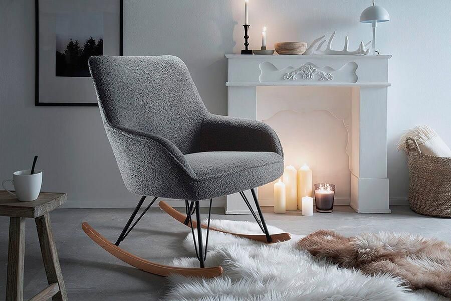 MCA furniture Schommelstoel HOPKINS Ski: beuken eikenkleur (1 stuk)