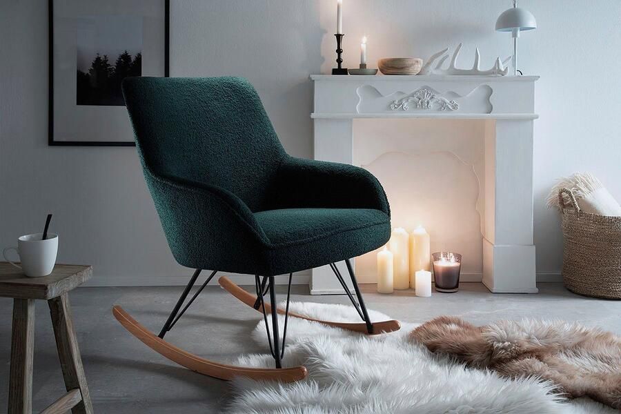MCA furniture Schommelstoel HOPKINS Ski: beuken eikenkleur (1 stuk) - Foto 3