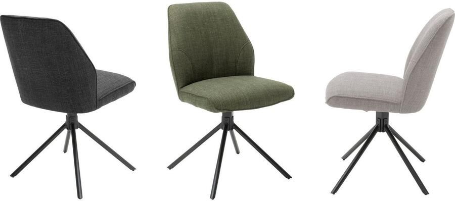 MCA furniture Stoel met 4 poten Pemba set van 2 180º draaibaar met nivellering stoel belastbaar tot 120 kg (set 2 stuks) - Foto 3