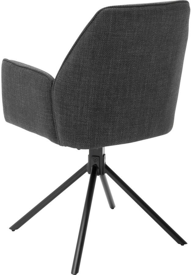 MCA furniture Stoel met 4 poten Pemba set van 2 180°draaibaar met nivellering stoel belastbaar tot 120 kg (set 2 stuks) - Foto 2