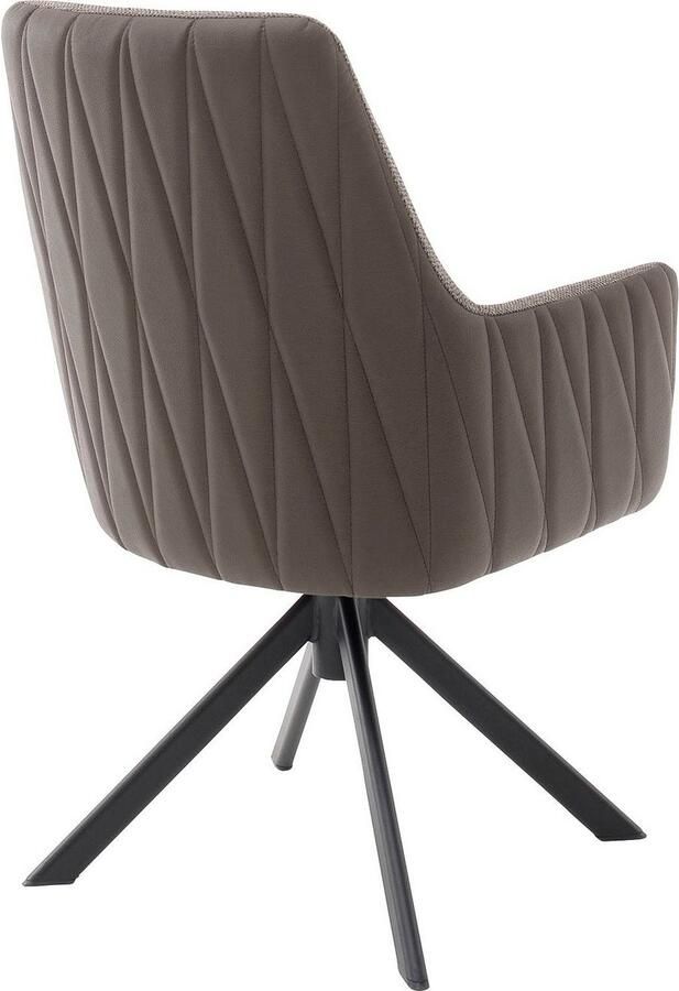 MCA furniture Stoel met 4 poten Reynosa Eetkamerstoel 360º draaibaar met nivellering belastbaar tot 120 kg (set 2 stuks)