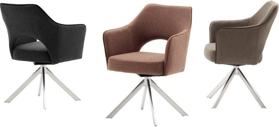 MCA furniture Stoel met 4 poten Tonala (2-set) 180° draaibaar belastbaarheid 120 kg zithoogte ca. 49 cm (2 stuks) - Foto 5