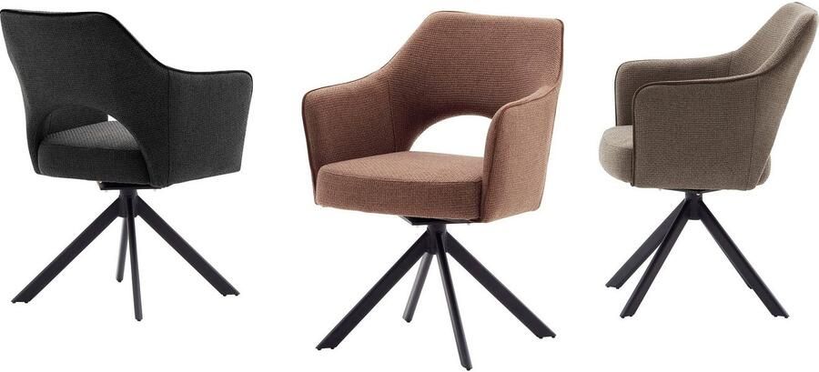 MCA furniture Stoel met 4 poten Tonala (2-set) 180° draaibaar belastbaarheid 120 kg zithoogte ca. 49 cm (2 stuks) - Foto 5