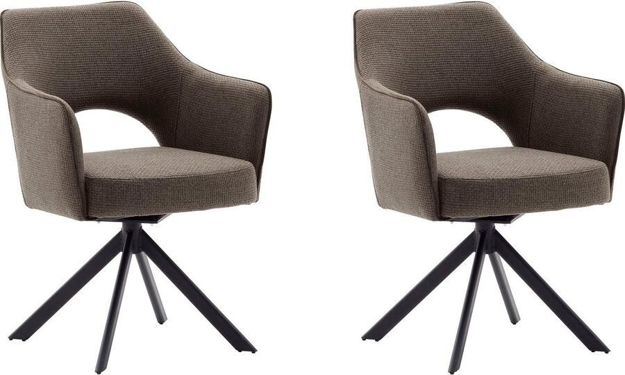 MCA furniture Stoel met 4 poten Tonala (2-set) 180° draaibaar belastbaarheid 120 kg zithoogte ca. 49 cm (2 stuks) - Foto 6