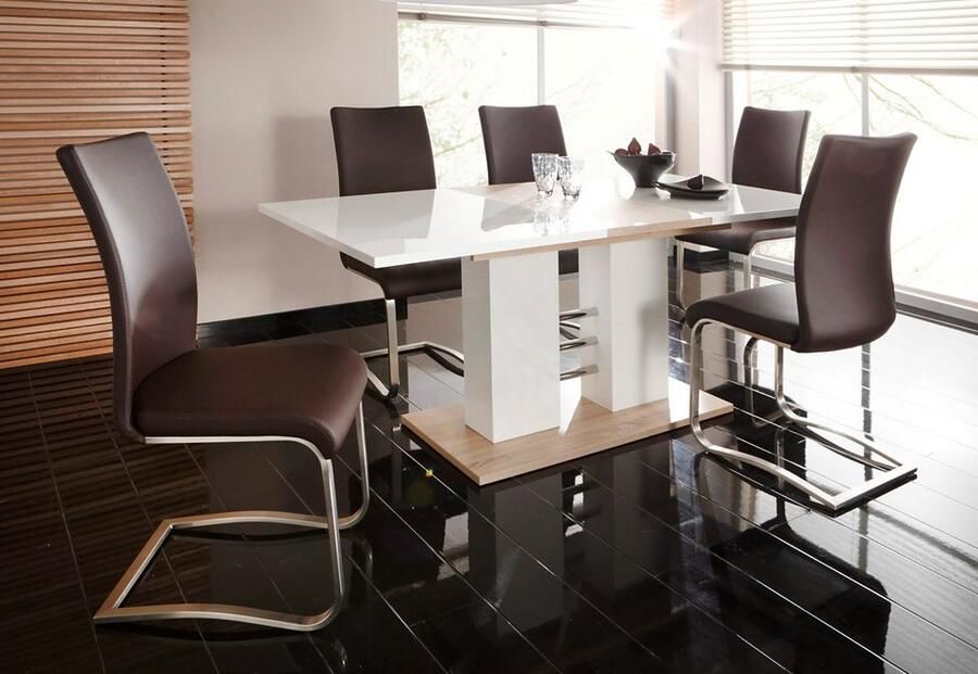 MCA furniture Vrijdragende stoel Arco set van 2 4 en 6 stuks stoel belastbaar tot 130 kg (set) - Foto 3