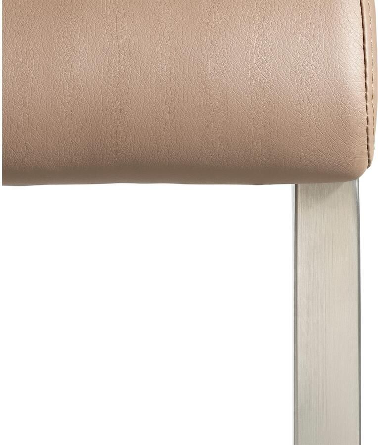 MCA furniture Vrijdragende stoel Arco Stoel overtrokken met echt leer belastbaar tot 130 kg (2 stuks)