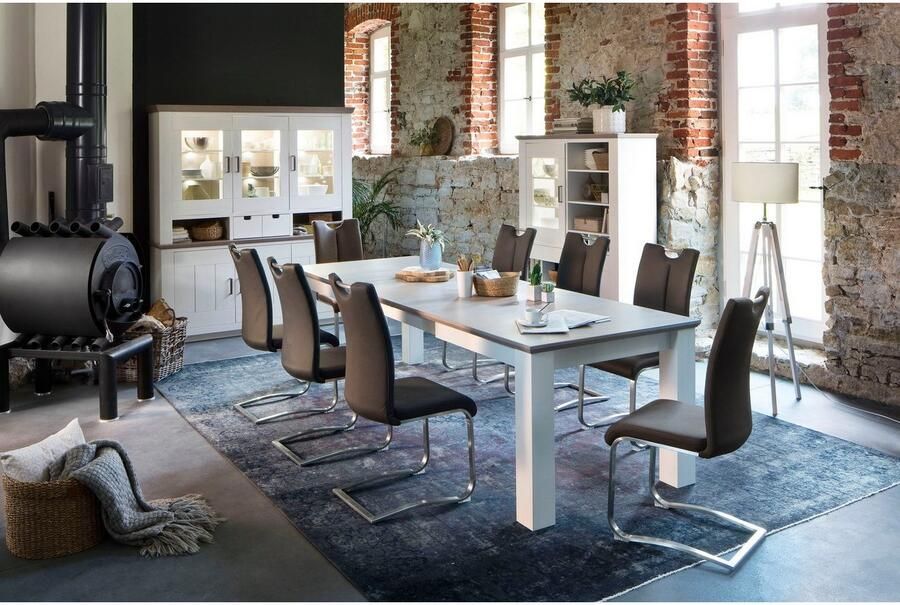 MCA furniture Vrijdragende stoel ARTOS Stoel overtrokken met echt leer tot 140 kg belastbaar (2 stuks) - Foto 4