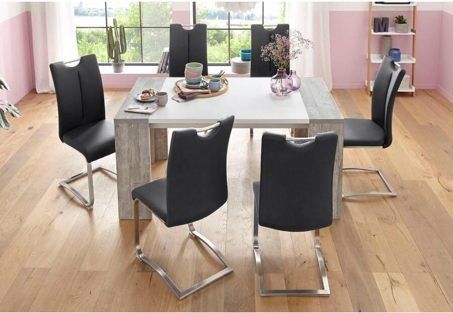 MCA furniture Vrijdragende stoel Artos TOPSELLER! Stoel tot 140 Kg belastbaar (2 stuks) - Foto 4