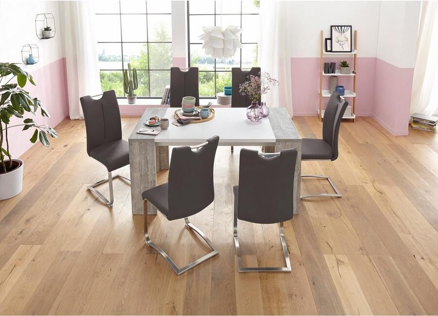 MCA furniture Vrijdragende stoel Artos TOPSELLER! Stoel tot 140 Kg belastbaar (2 stuks) - Foto 2