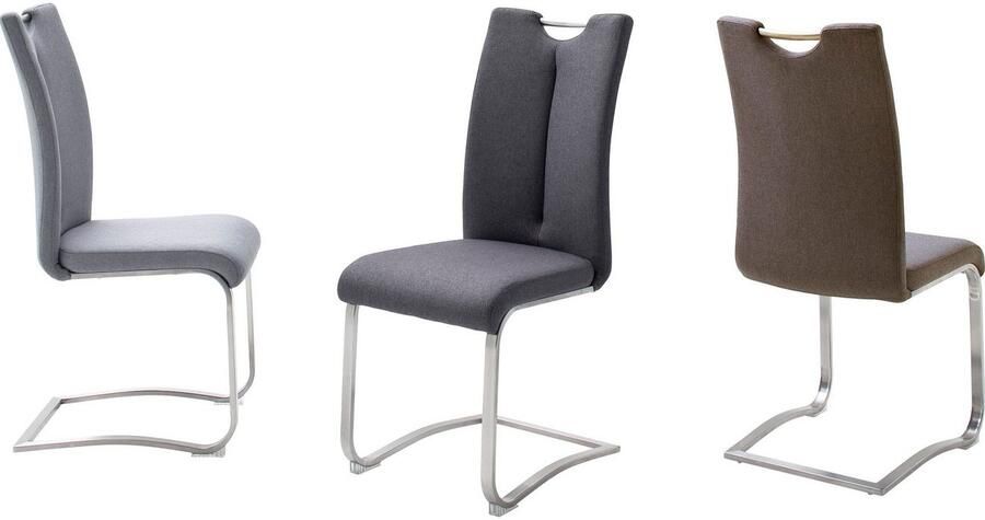 MCA furniture Vrijdragende stoel Artos XL set van 2 stoel met handgreep belastbaar tot 140 kg (set 2 stuks) - Foto 5