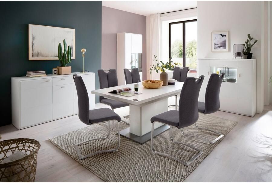 MCA furniture Vrijdragende stoel Artos XL set van 2 stoel met handgreep belastbaar tot 140 kg (set 2 stuks) - Foto 3