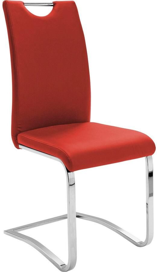 MCA furniture Vrijdragende stoel Keulen Overtrokken met kunstleer comfortzithoogte stoel belastbaar tot 120 kg (set 4 stuks) - Foto 4