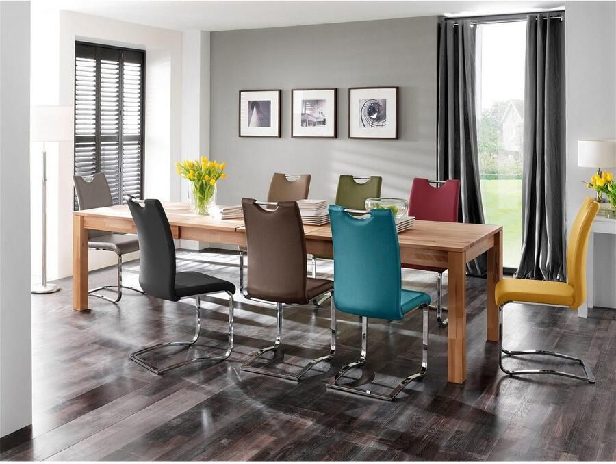 MCA furniture Vrijdragende stoel Keulen Overtrokken met kunstleer comfortzithoogte stoel belastbaar tot 120 kg (set 4 stuks) - Foto 2