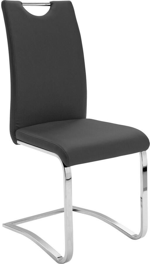 MCA furniture Vrijdragende stoel Keulen Overtrokken met kunstleer comfortzithoogte stoel belastbaar tot 120 kg (set 4 stuks) - Foto 4