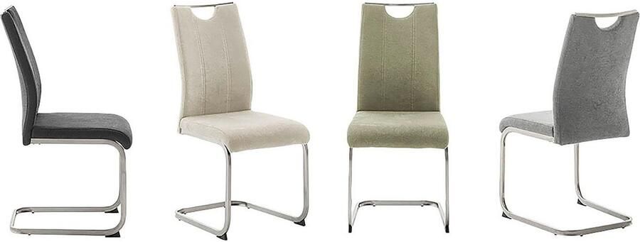 MCA furniture Vrijdragende stoel MCA DERESINA sledestoel met handgreep (4-set) schommelstoelen met handgreep comfort zithoogte van ca. 48 cm - Foto 2