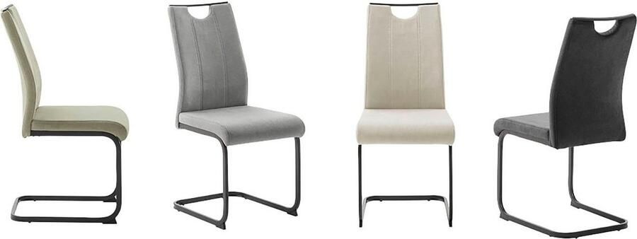 MCA furniture Vrijdragende stoel MCA DERESINA sledestoel met handgreep (4-set) schommelstoelen met handgreep comfort zithoogte van ca. 48 cm - Foto 3